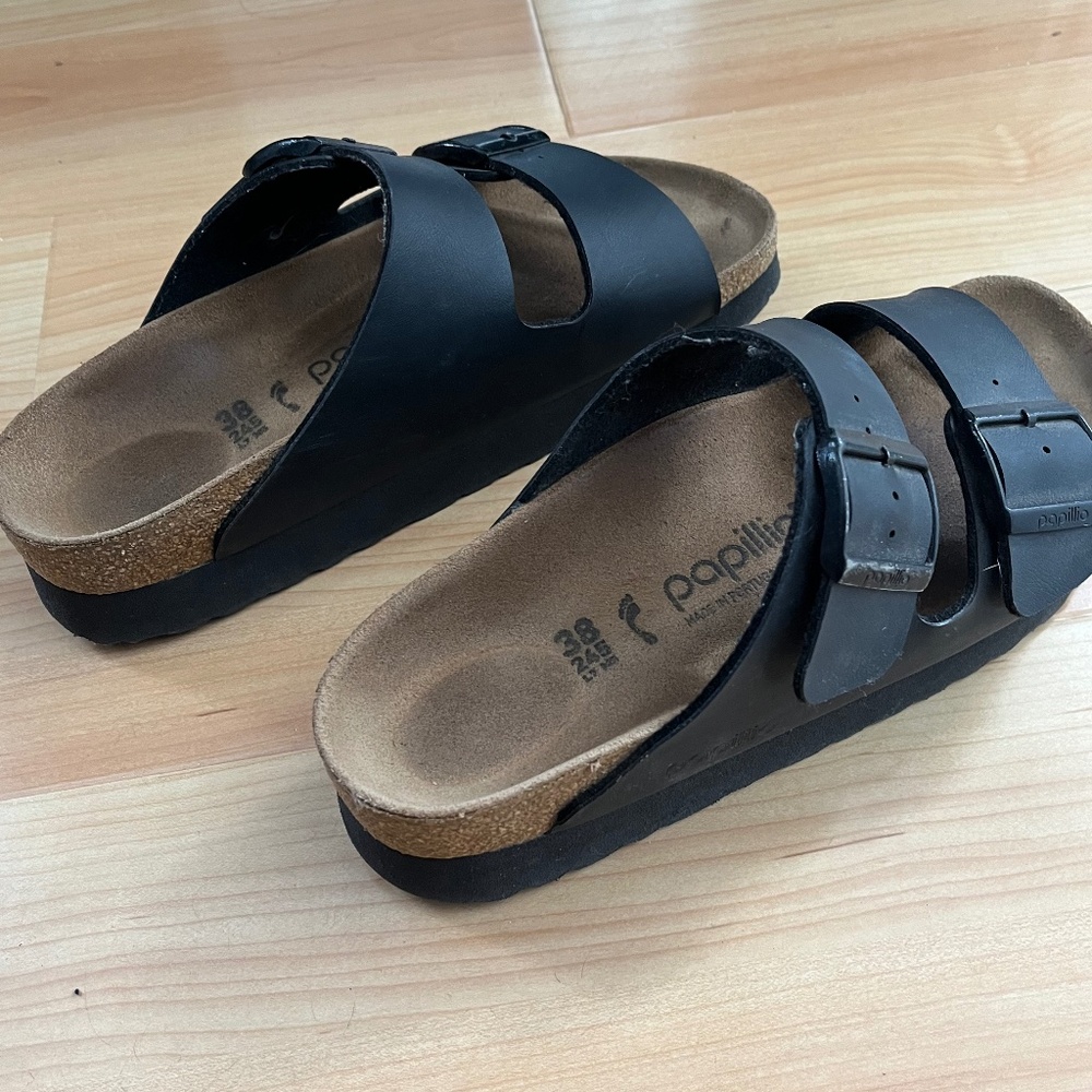 Birkenstock Black Two-Strap Sandals